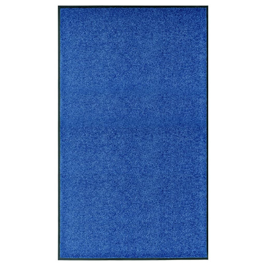 Vidaxl deurmat wasbaar 90x150 cm blauw