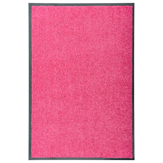 Vidaxl deurmat wasbaar 60x90 cm roze