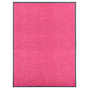 Vidaxl deurmat wasbaar 90x120 cm roze