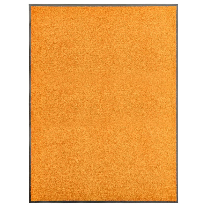 Load image into Gallery viewer, Vidaxl deurmat wasbaar 90x120 cm oranje
