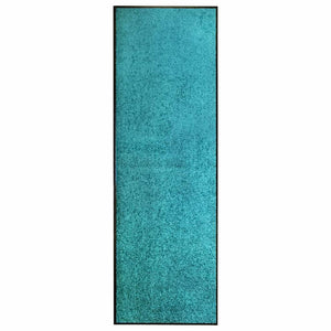 Vidaxl deurmat wasbaar 60x180 cm cyaan