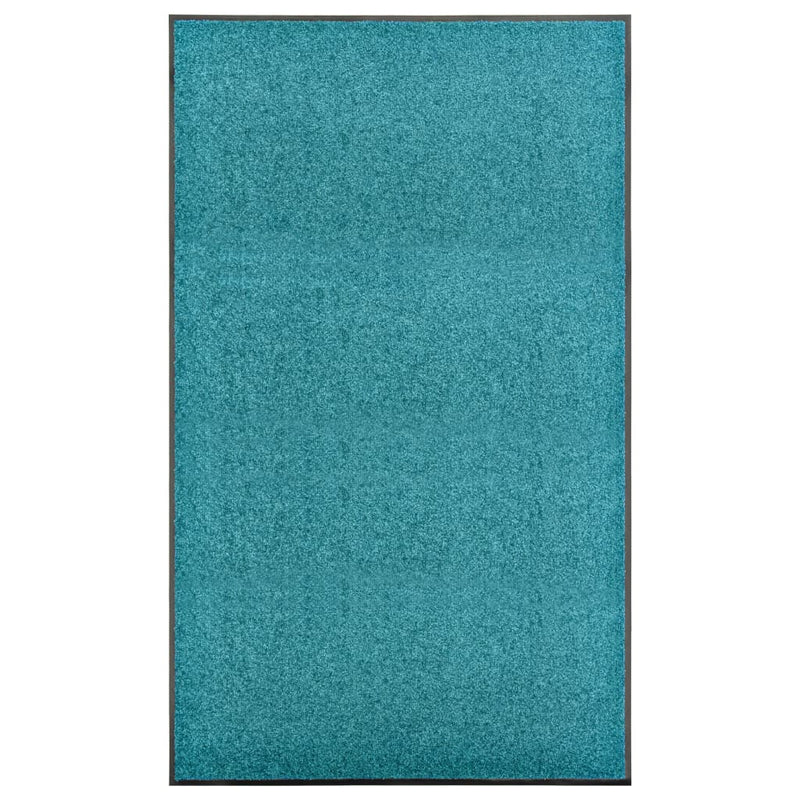 Load image into Gallery viewer, Vidaxl deurmat wasbaar 90x150 cm cyaan
