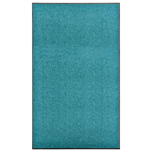 Vidaxl deurmat wasbaar 90x150 cm cyaan