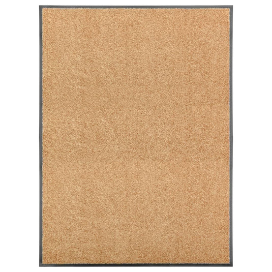 Vidaxl deurmat wasbaar 90x120 cm crème