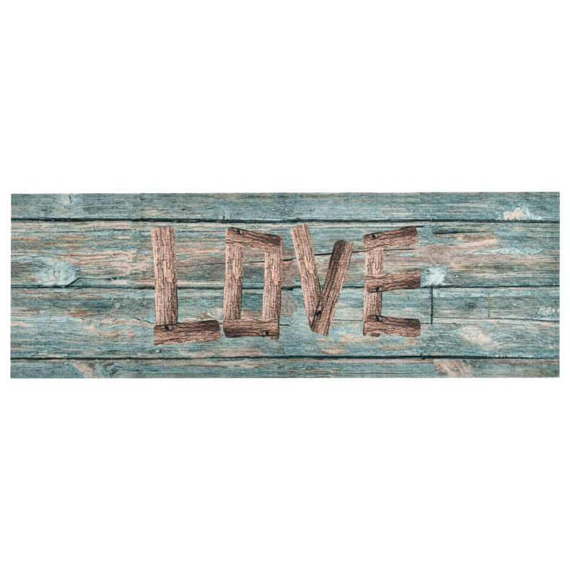 Load image into Gallery viewer, Vidaxl keukenmat wasbaar love 60x180 cm
