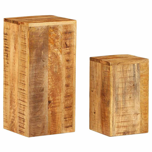 Vidaxl plantenstandaards 2 st massief mangohout