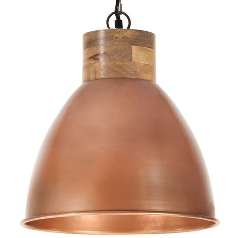 Load image into Gallery viewer, VidaXL Hanglamp industrieel E27 35 cm ijzer en massief hout koperkleur

