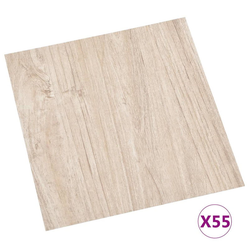 Load image into Gallery viewer, Vidaxl vloerplanken zelfklevend 55 st 5,11 m² pvc lichtbruin
