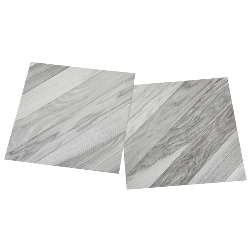 Load image into Gallery viewer, Vidaxl vloerplanken zelfklevend 55 st 5,11 m² pvc gestreept grijs
