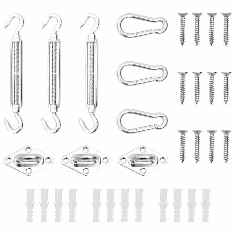 Load image into Gallery viewer, Vidaxl 9-delige zonneschermaccessoireset roestvrij staal
