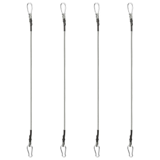 VidaXL Touwen met karabijnhaak 4 st rubber
