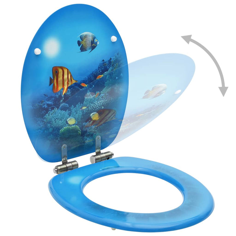 Load image into Gallery viewer, Vidaxl toiletbrillen met soft-close deksel 2 st diepzee mdf

