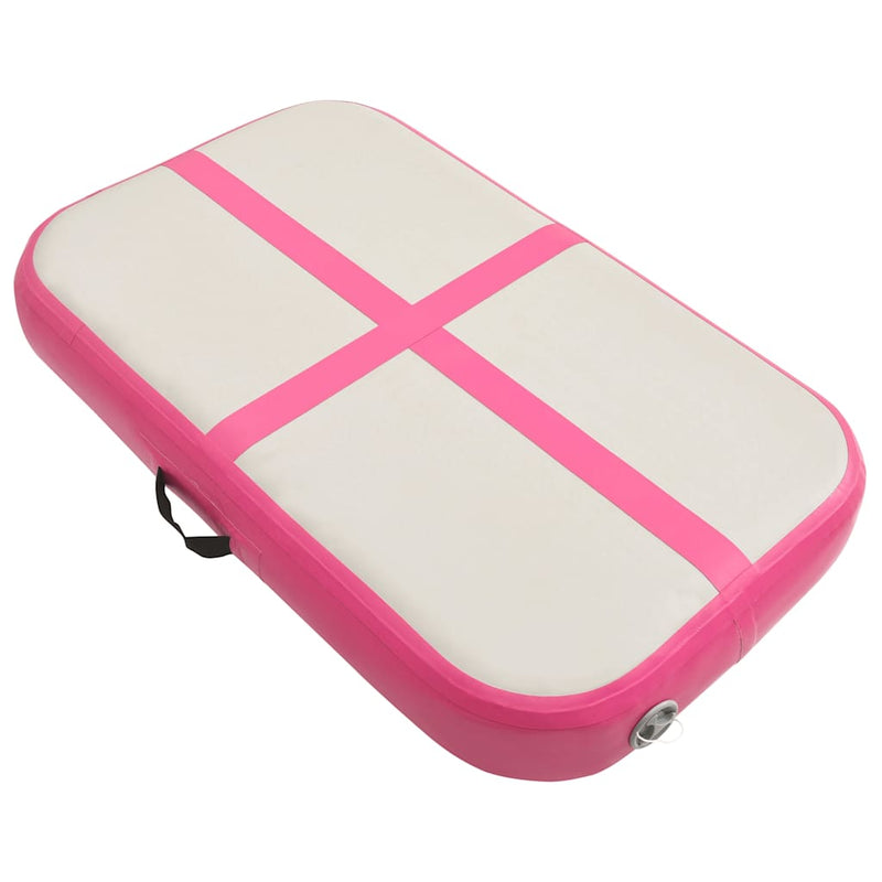 Load image into Gallery viewer, Vidaxl gymnastiekmat met pomp opblaasbaar 60x100x15 cm pvc roze
