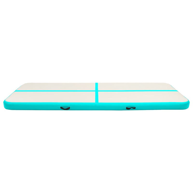 Load image into Gallery viewer, Vidaxl gymnastiekmat met pomp opblaasbaar 400x100x15 cm pvc groen

