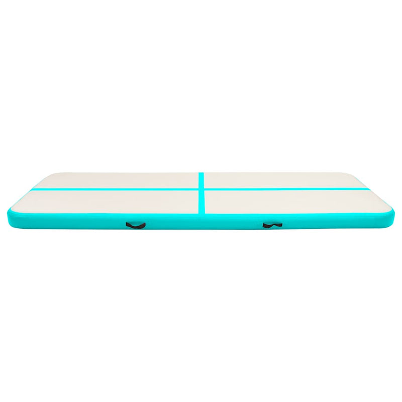Load image into Gallery viewer, Vidaxl gymnastiekmat met pomp opblaasbaar 500x100x15 cm pvc groen
