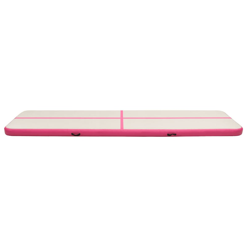 Load image into Gallery viewer, Vidaxl gymnastiekmat met pomp opblaasbaar 600x100x15 cm pvc roze
