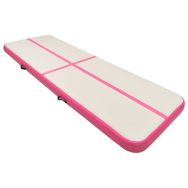 Load image into Gallery viewer, Vidaxl gymnastiekmat met pomp opblaasbaar 300x100x20 cm pvc roze
