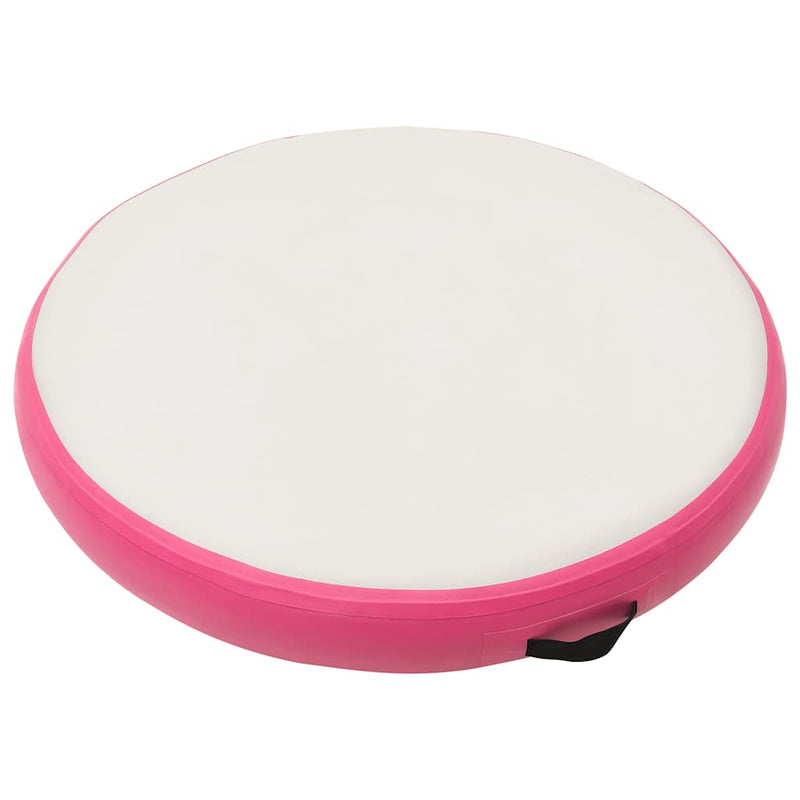 Load image into Gallery viewer, Vidaxl gymnastiekmat met pomp opblaasbaar 100x100x10 cm pvc roze
