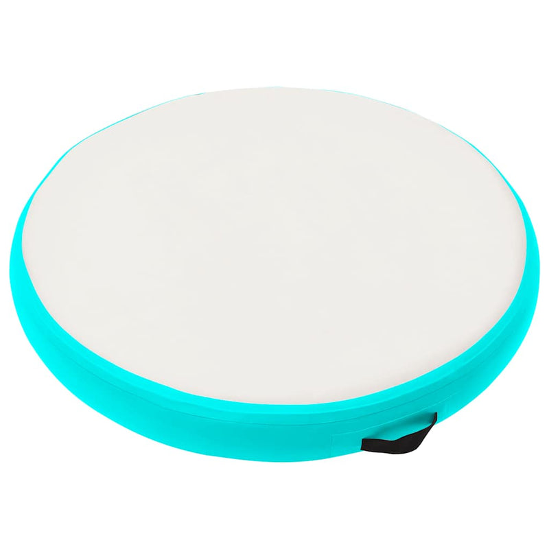 Load image into Gallery viewer, Vidaxl gymnastiekmat met pomp opblaasbaar 100x100x15 cm pvc groen
