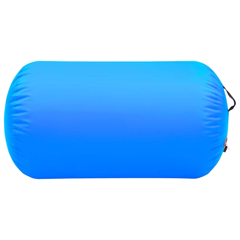 Load image into Gallery viewer, Vidaxl gymnastiekrol met pomp opblaasbaar 100x60 cm pvc blauw
