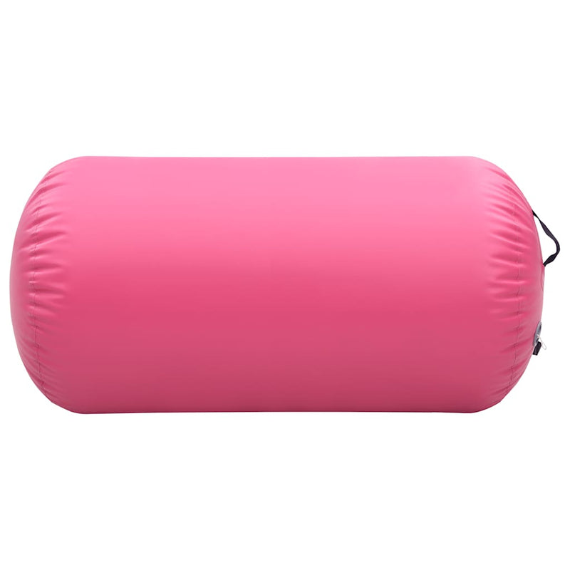 Load image into Gallery viewer, Vidaxl gymnastiekrol met pomp opblaasbaar 120x90 cm pvc roze
