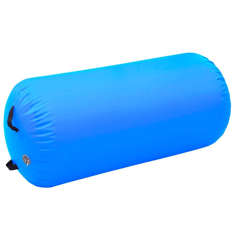 Load image into Gallery viewer, Vidaxl gymnastiekrol met pomp opblaasbaar 120x90 cm pvc blauw
