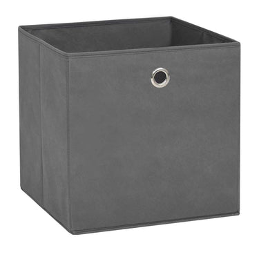Vidaxl opbergboxen 4 st 28x28x28 cm nonwoven stof grijs
