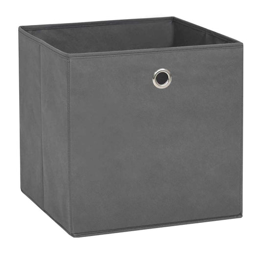 Vidaxl opbergboxen 4 st 28x28x28 cm nonwoven stof grijs