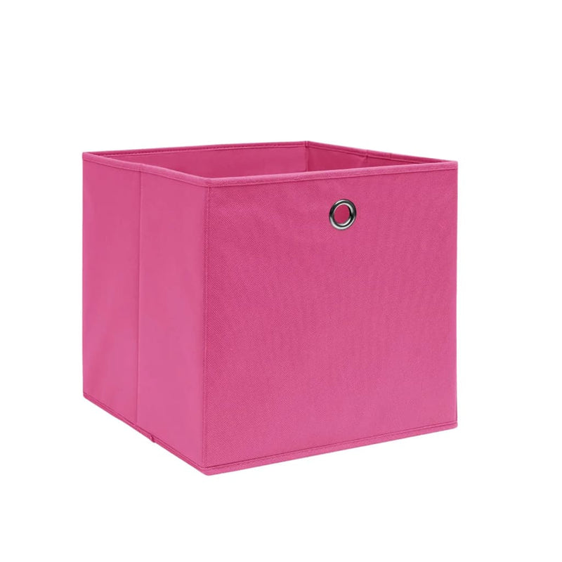 Load image into Gallery viewer, Vidaxl opbergboxen 4 st 28x28x28 cm nonwoven stof roze
