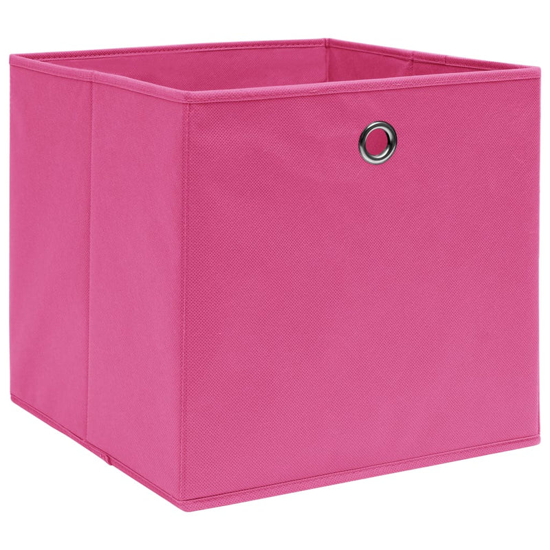 Load image into Gallery viewer, Vidaxl opbergboxen 4 st 28x28x28 cm nonwoven stof roze
