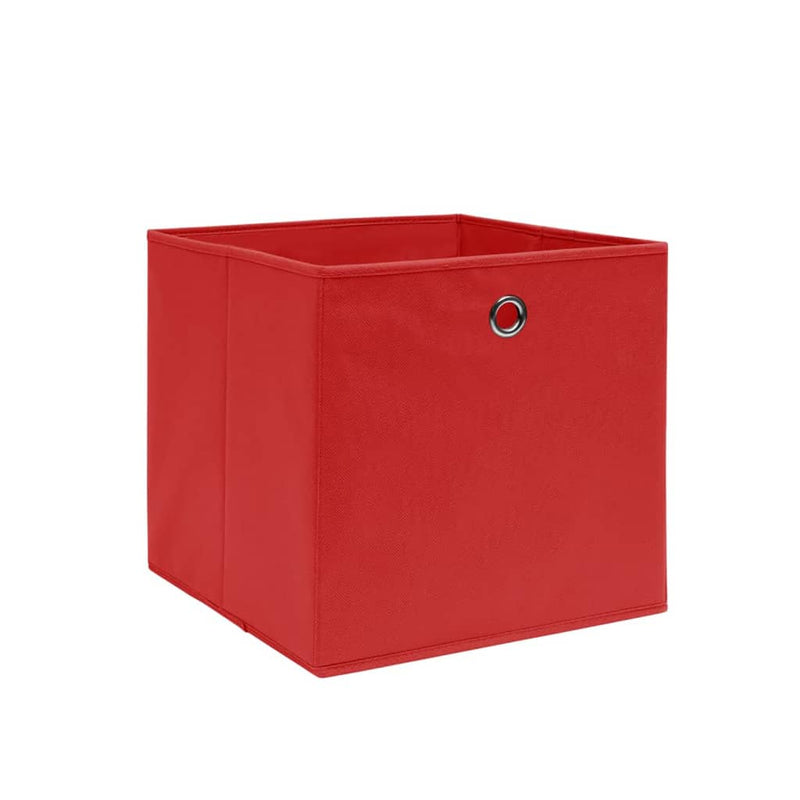 Load image into Gallery viewer, Vidaxl opbergboxen 4 st 28x28x28 cm nonwoven stof rood
