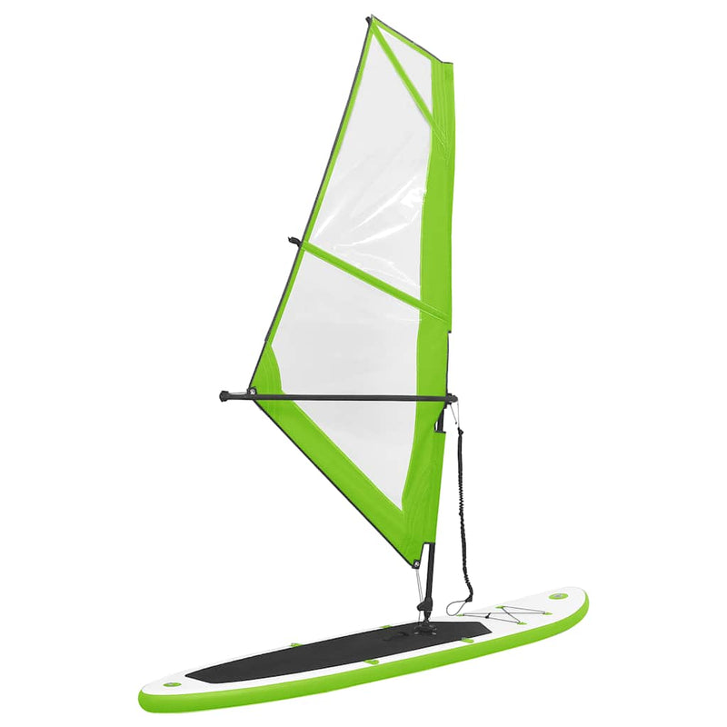 Load image into Gallery viewer, Vidaxl stand up paddleboard opblaasbaar met zeilset groen en wit
