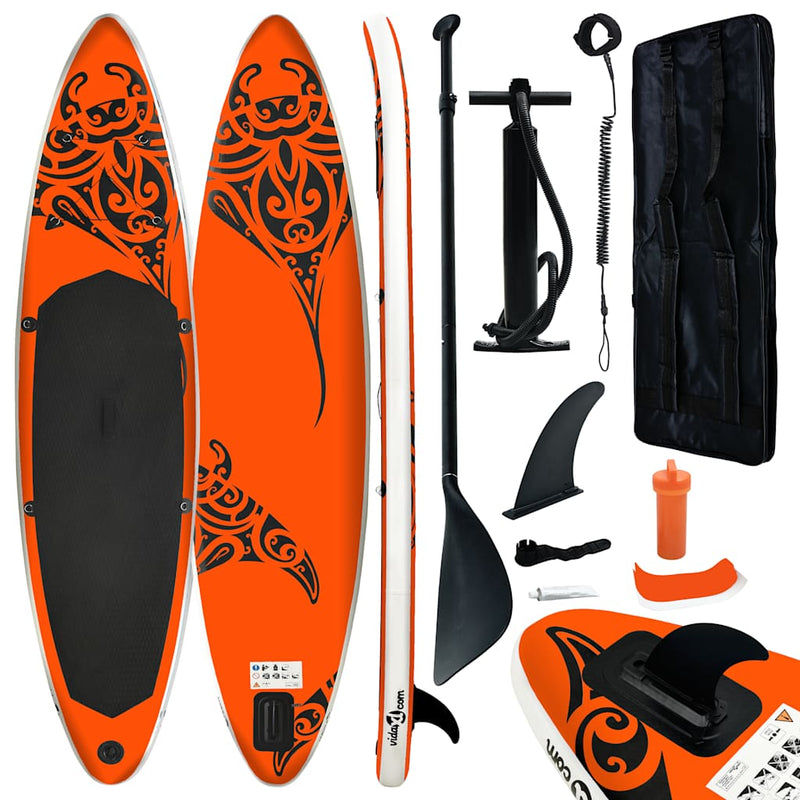 Load image into Gallery viewer, Vidaxl stand up paddleboardset opblaasbaar 366x76x15 cm oranje
