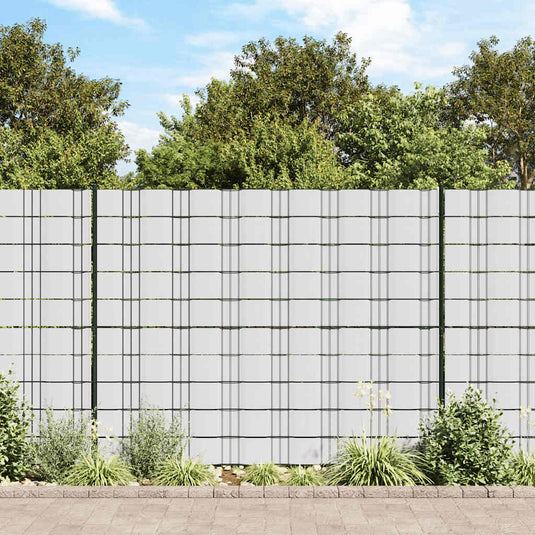 Vidaxl tuinschermen 4 st 35x0,19 m pvc wit