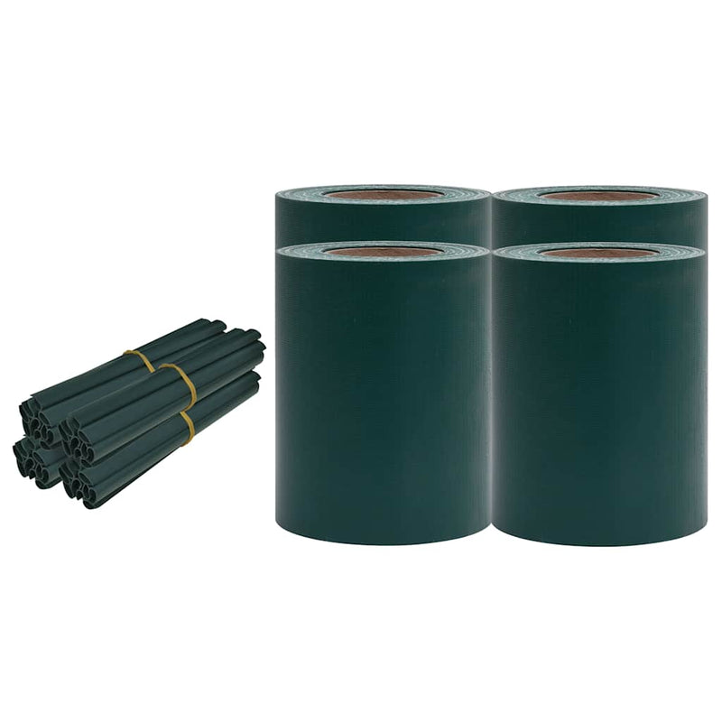 Load image into Gallery viewer, Vidaxl tuinschermen 4 st 35x0,19 m pvc matgroen

