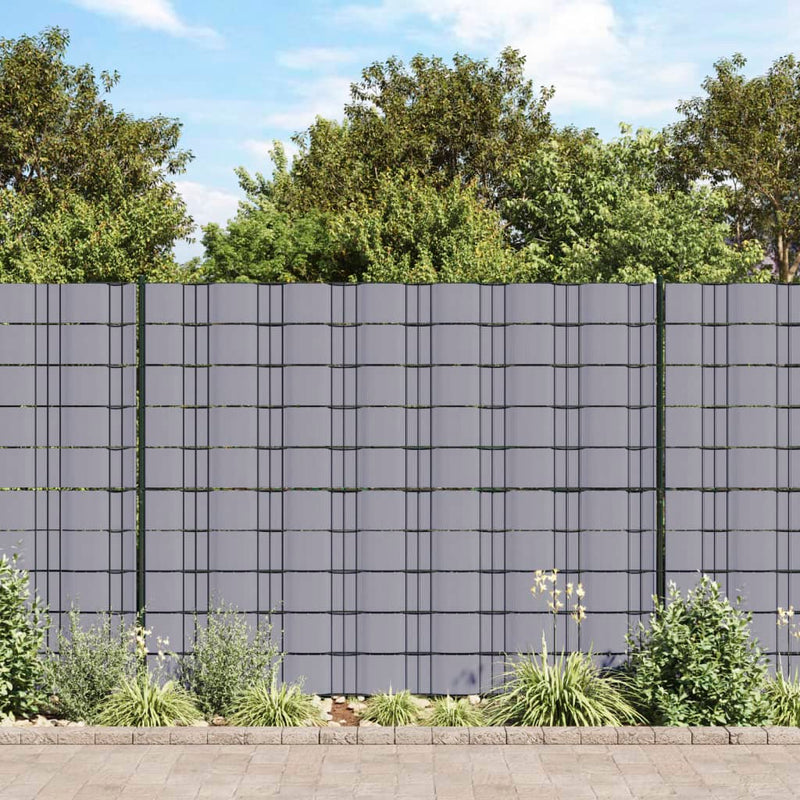Load image into Gallery viewer, Vidaxl tuinschermen 4 st 35x0,19 m pvc mat lichtgrijs
