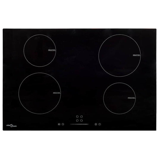 Vidaxl inductiekookplaat 4 zones aanraakbediening 7000 w 77 cm glas