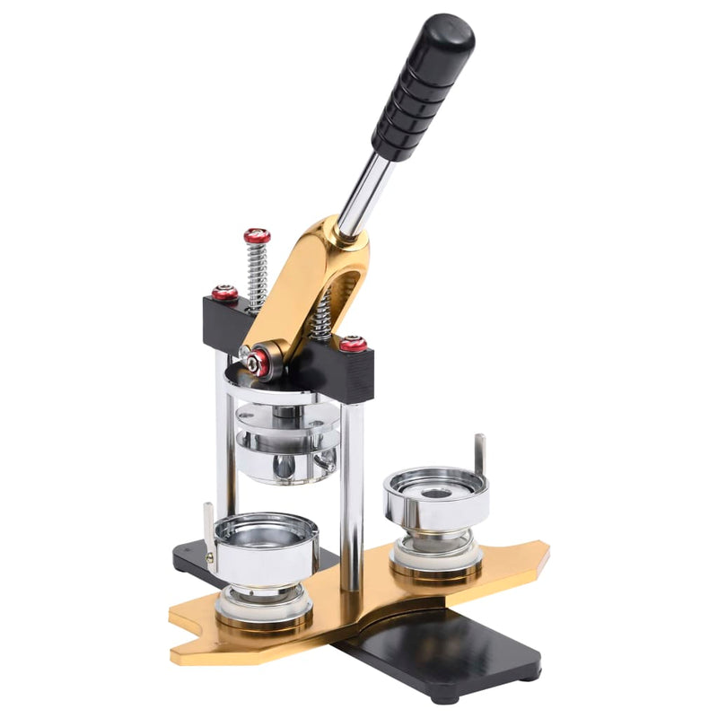 Load image into Gallery viewer, VidaXL Buttonmachine draaipunch met 500 st buttononderdelen 58 mm
