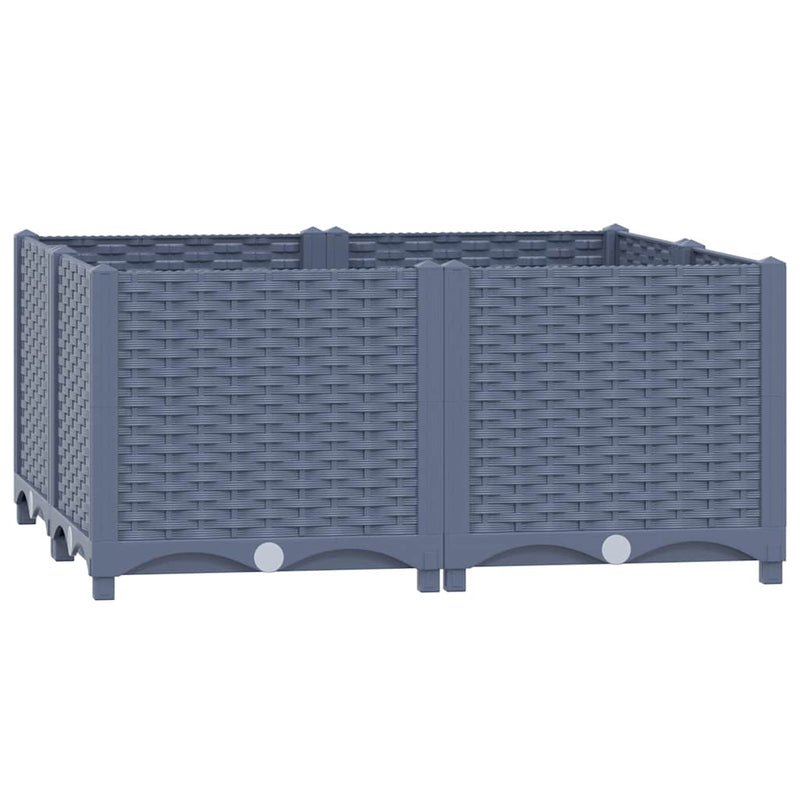 Load image into Gallery viewer, Vidaxl plantenbak verhoogd 80x80x38 cm polypropyleen

