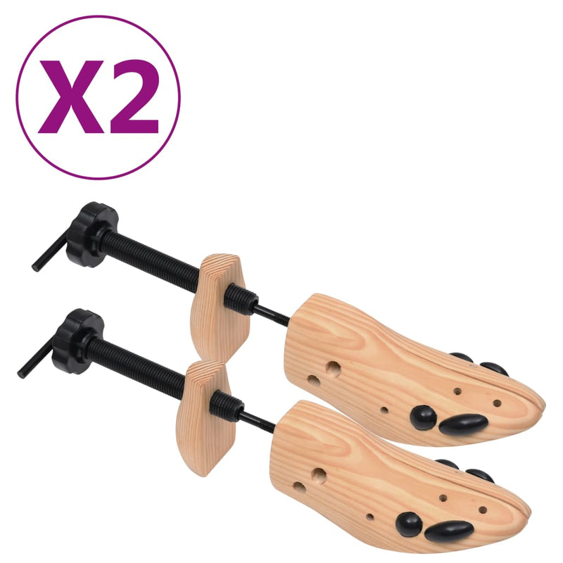 Load image into Gallery viewer, Vidaxl schoenspanners 2 paar maat 41-46 massief grenenhout
