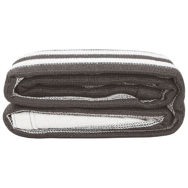 Load image into Gallery viewer, Vidaxl tenttapijt 200x300 cm antracietkleurig en wit
