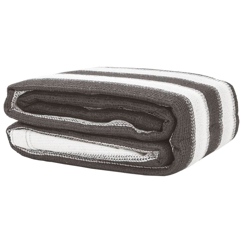 Load image into Gallery viewer, Vidaxl tenttapijt 250x200 cm antracietkleurig en wit
