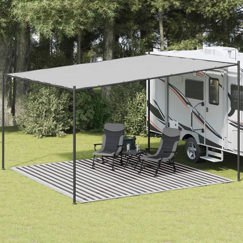 Load image into Gallery viewer, Vidaxl tenttapijt 400x400 cm hdpe antracietkleurig en wit
