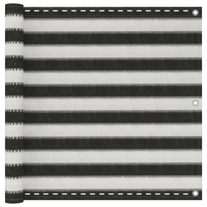 Load image into Gallery viewer, Vidaxl balkonscherm 90x300 cm hdpe antracietkleurig en wit
