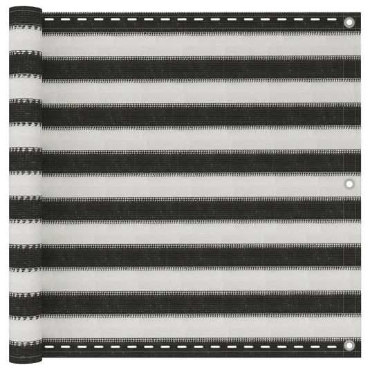 Vidaxl balkonscherm 90x300 cm hdpe antracietkleurig en wit