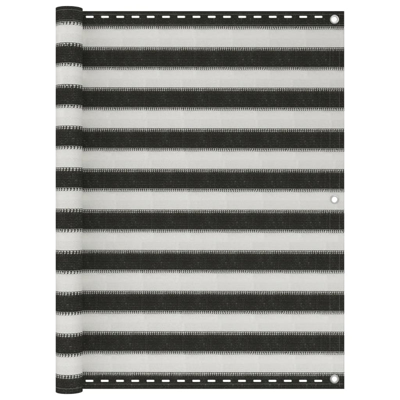 Load image into Gallery viewer, Vidaxl balkonscherm 120x400 cm hdpe antracietkleurig en wit
