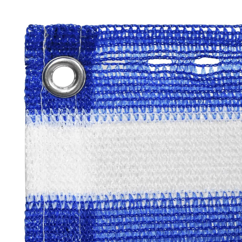 Load image into Gallery viewer, Vidaxl balkonscherm 75x300 cm hdpe blauw en wit
