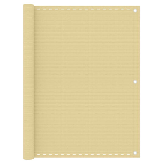 Vidaxl balkonscherm 120x400 cm hdpe beige