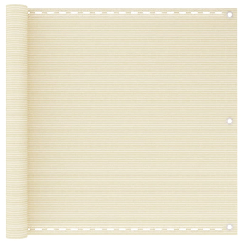 ギャラリービューアに画像をロードする, Vidaxl balkonscherm 90x300 cm hdpe crèmekleurig
