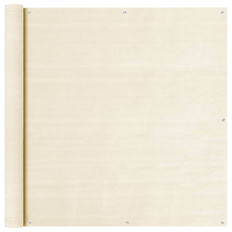 Load image into Gallery viewer, VidaXL Balkonscherm 120x300 cm HDPE crèmekleurig
